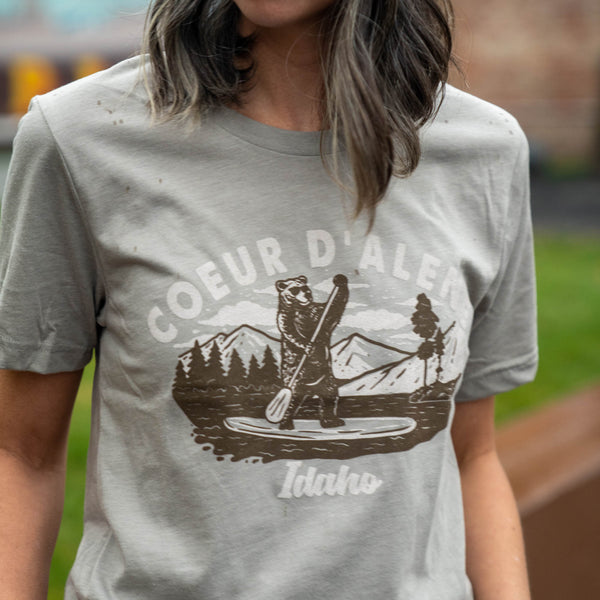 Coeur d'Alene Paddleboard Bear Tee