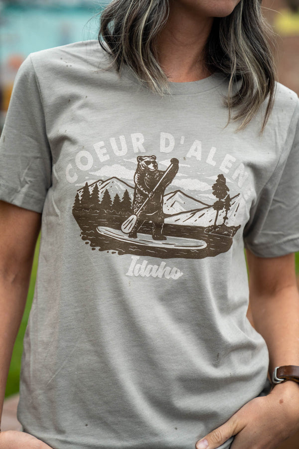 Coeur d'Alene Paddleboard Bear Tee