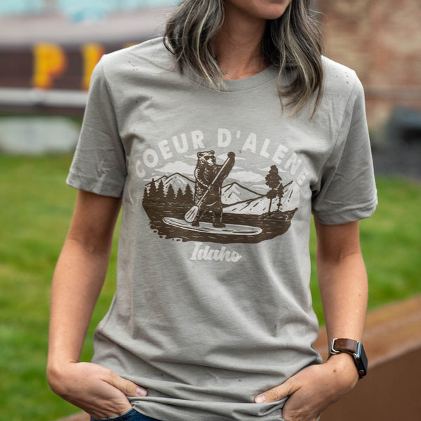 Coeur d'Alene Paddleboard Bear Tee