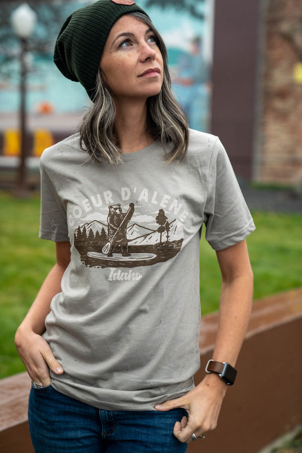 Coeur d'Alene Paddleboard Bear Tee