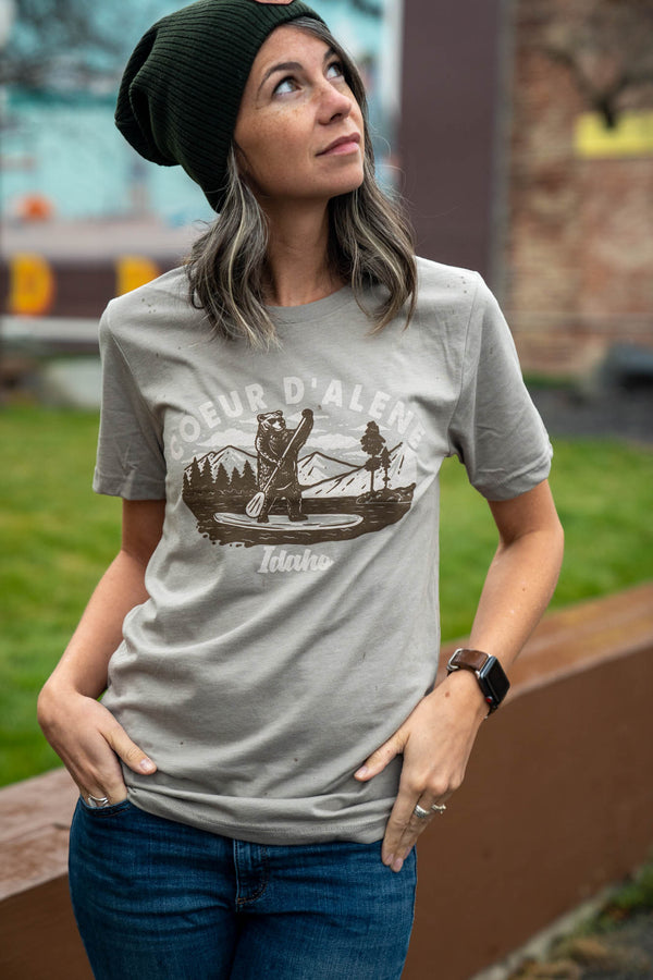 Coeur d'Alene Paddleboard Bear Tee