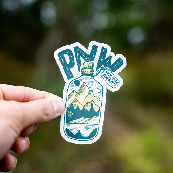 PNW Adventure Bottle Sticker