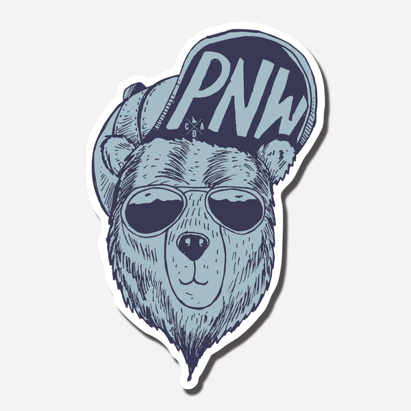 PNW Cool Bear Sticker