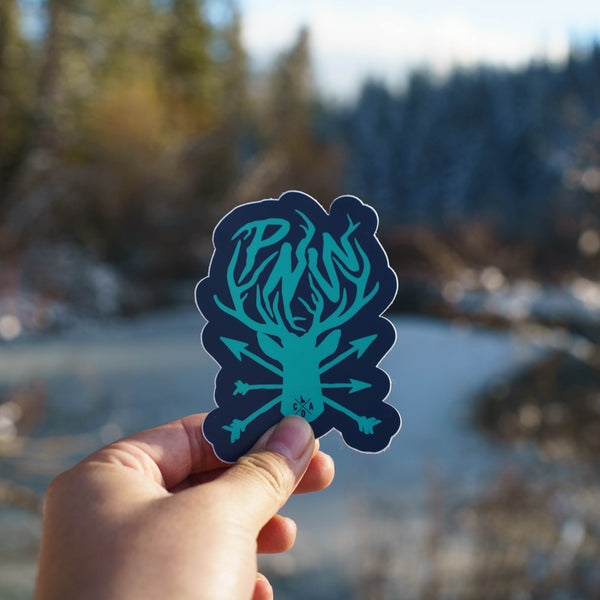 PNW Deer & Arrows Sticker