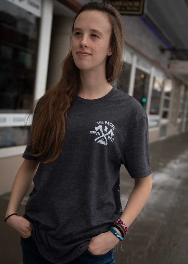 PNW Tree Heather Gray Tee