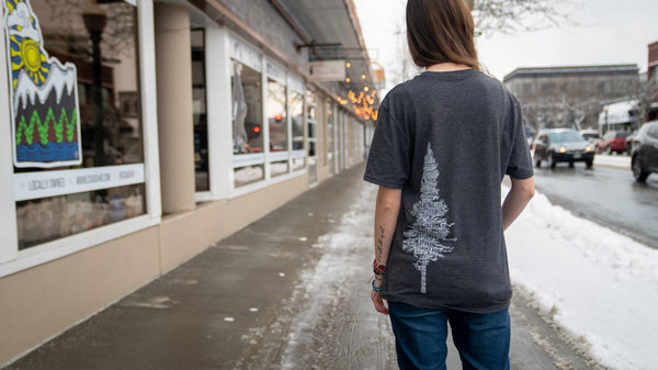 PNW Tree Heather Gray Tee