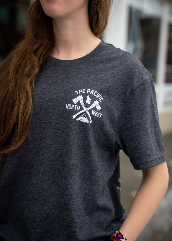 PNW Tree Heather Gray Tee