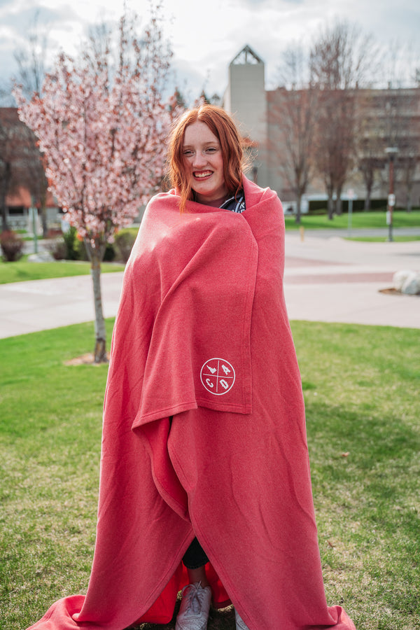 CDA Idaho Pomegranate Fleece Blanket