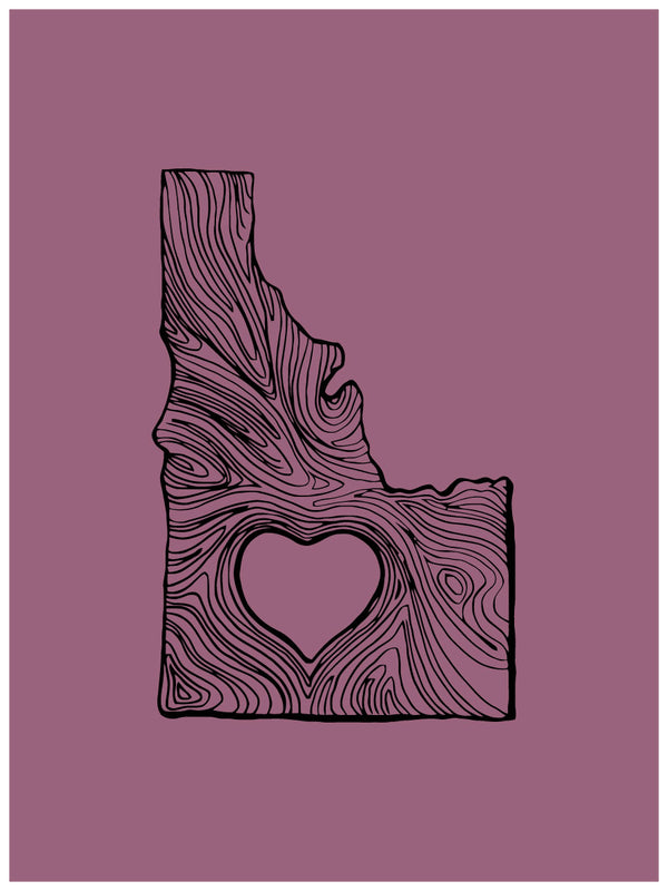 Idaho Wood Grain Poster