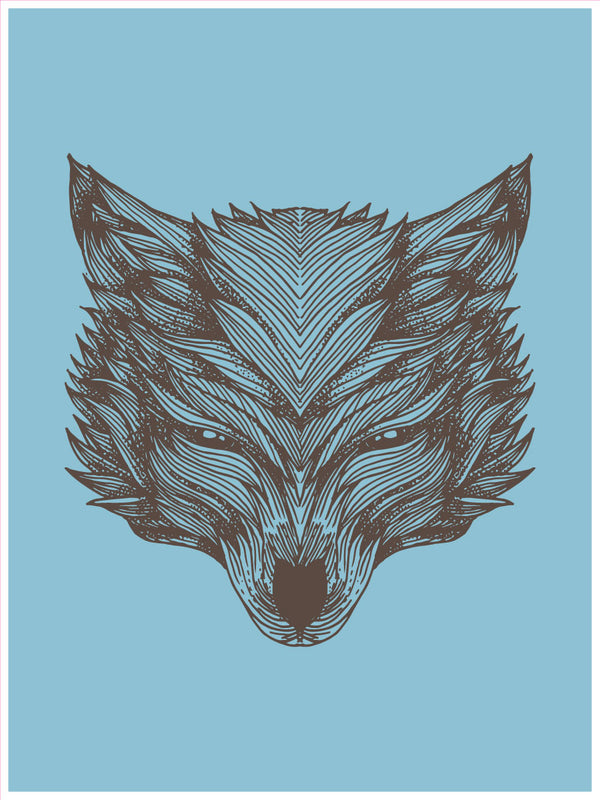 Symmetrical Wolf Poster