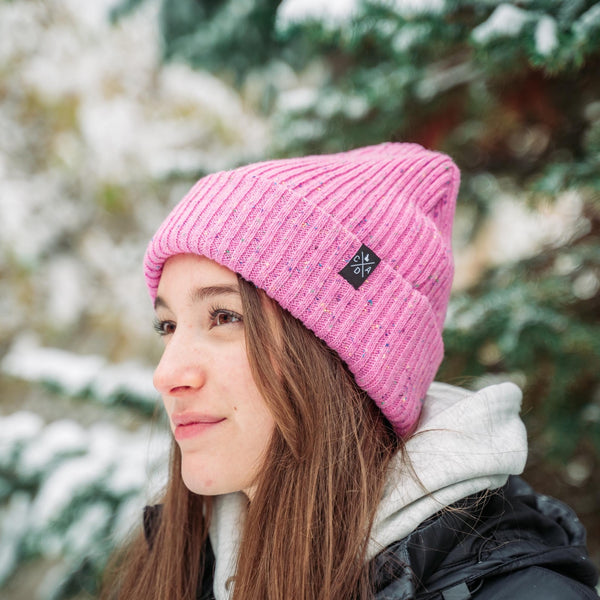 Pink Tweed Beanie (CDA Logo)