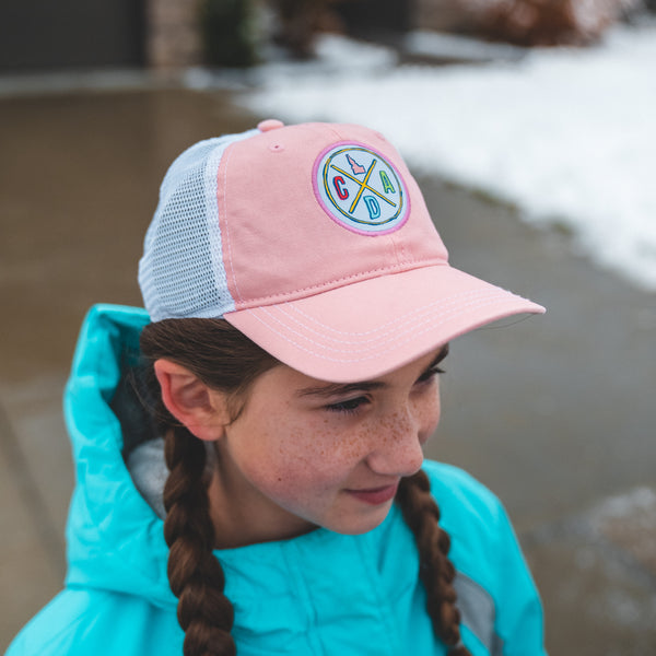 Pink Kids Woven CDA IDAHO Logo Hat