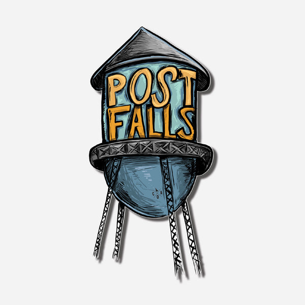 Post Falls Water Tower Sticker