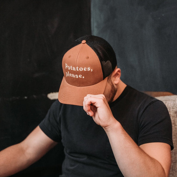 Potatoes, Please Caramel / Black Trucker Hat