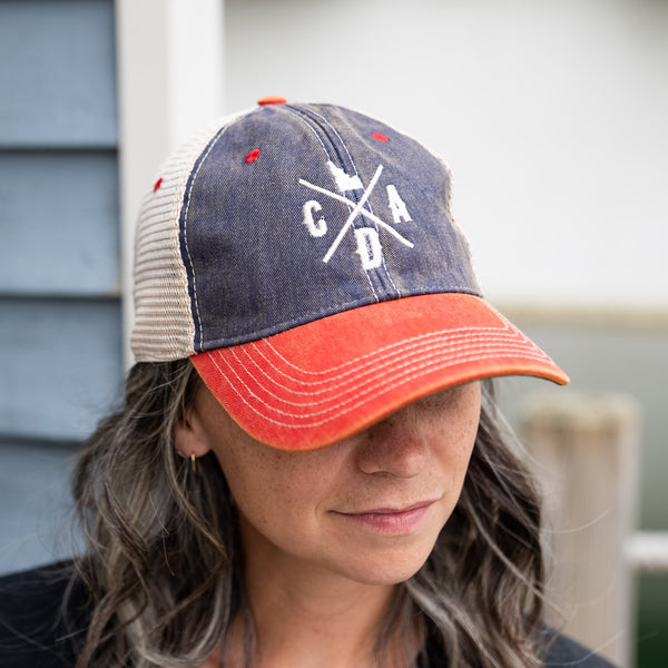 CDA Logo Navy Blue/Khaki/Red Trucker Cap