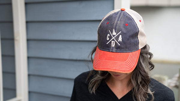 CDA Logo Navy Blue/Khaki/Red Trucker Cap