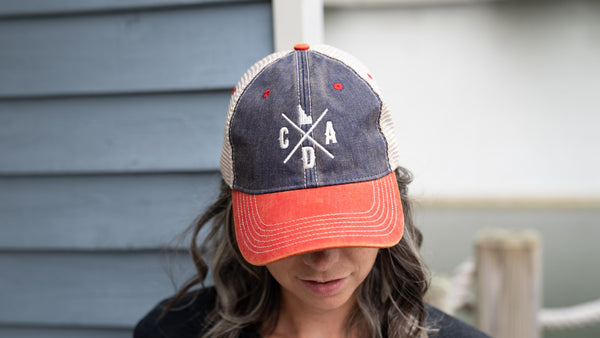 CDA Logo Navy Blue/Khaki/Red Trucker Cap