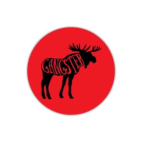 Red Gangster Moose Sticker