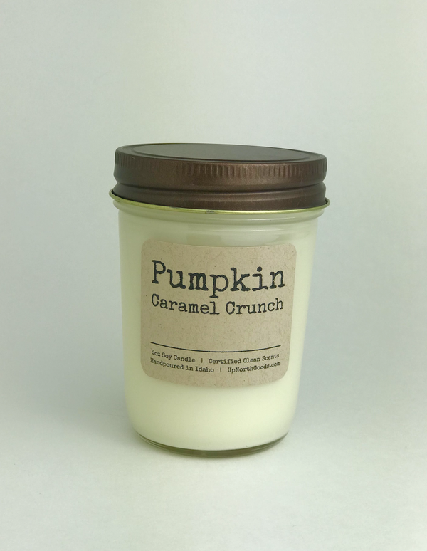 Pumpkin Caramel Crunch 8oz Soy Candle by Up North Goods