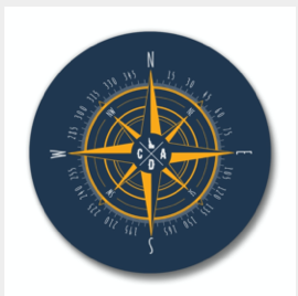 CDA Compass Round Magnet