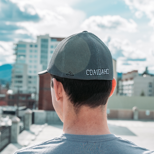 Black Graphite Flex Fit Mesh Back Logo Hat