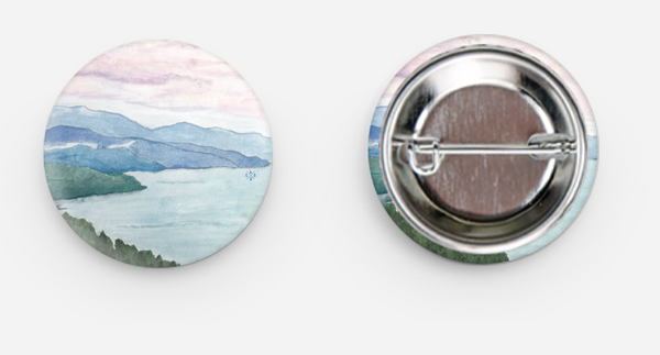 Mineral Ridge Watercolor Button