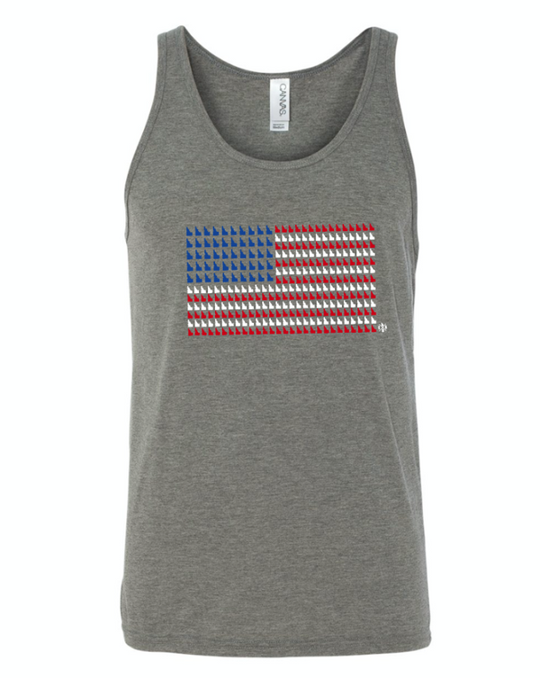 Idaho American Flag Deep Heather Unisex Tank