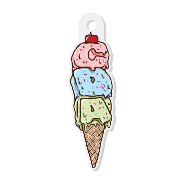 CDA Ice Cream Cone Keychain