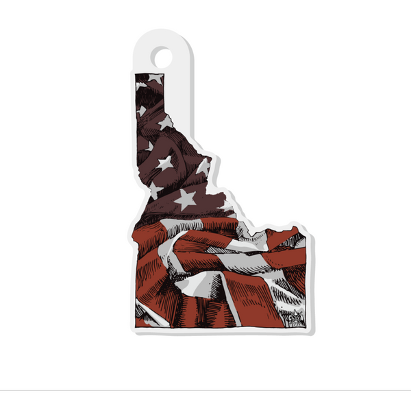 Idaho US Flag Keychain