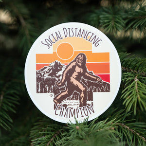 Social Distancing Champion Sticker (Bigfoot)