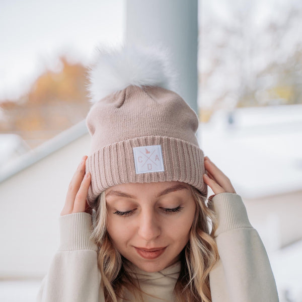 Soft Brown Fine Fur Beanie