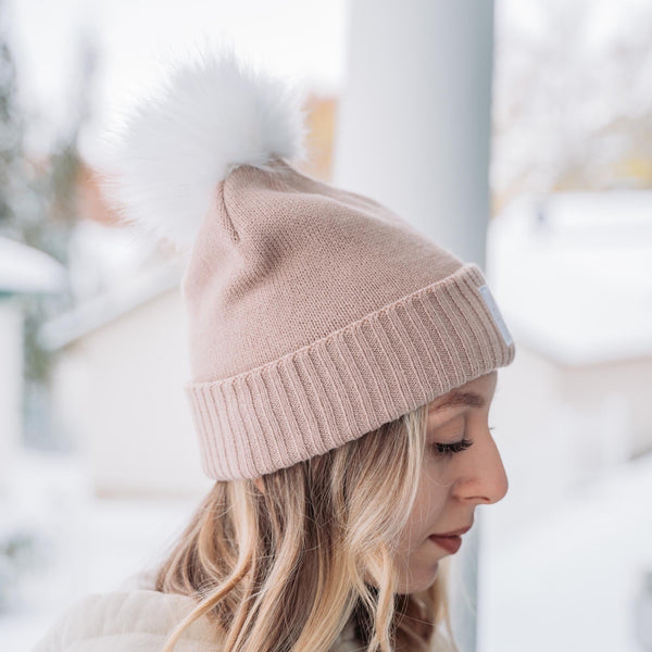 Soft Brown Fine Fur Beanie