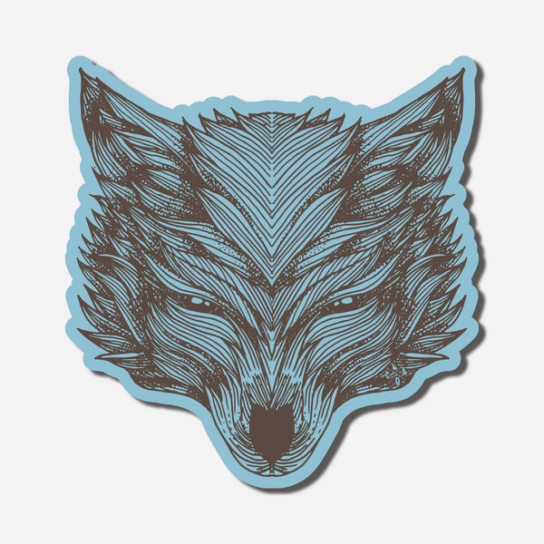 Symmetrical Wolf Sticker