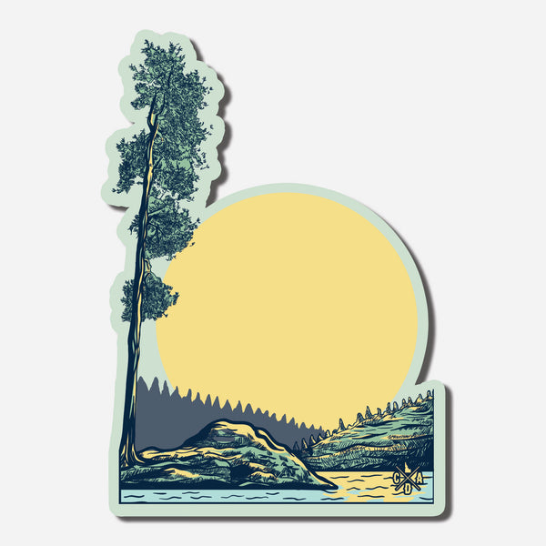 Tubbs Hill Tree Sticker #2