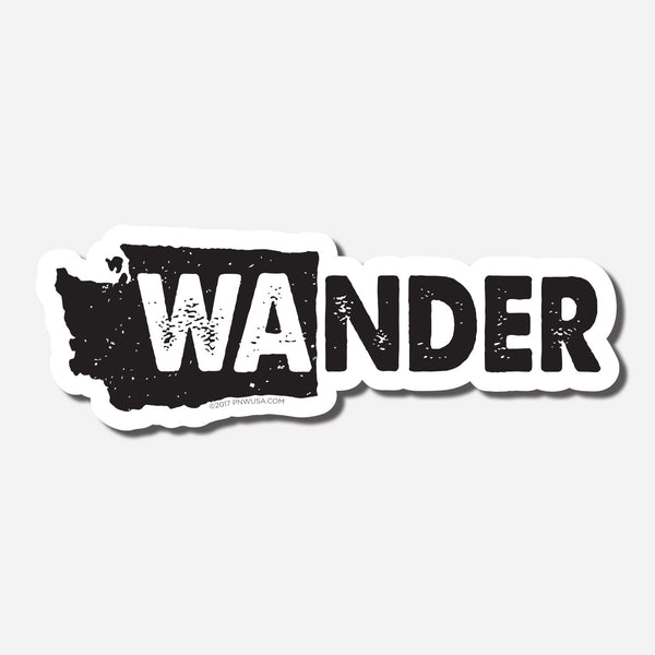Wander Washington Sticker - White Background