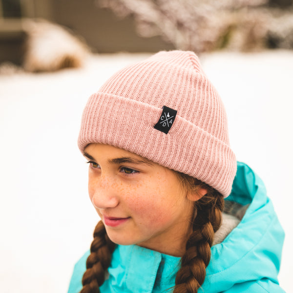 Kids Pink Pastel Beanie