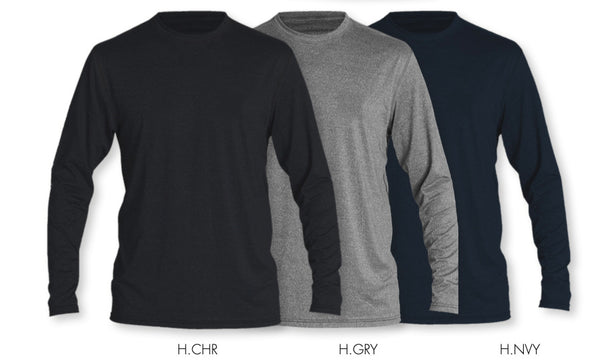 ANTIX LONG SLEEVE SUN SHIRT HEATHER NAVY