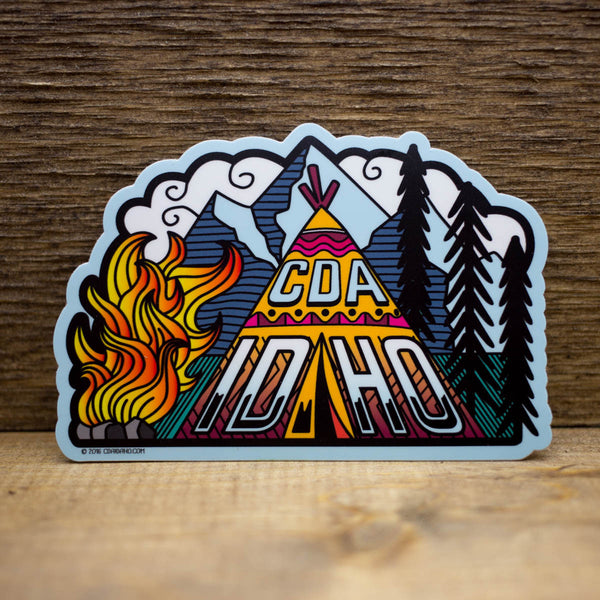 CDA Idaho Teepee Sticker