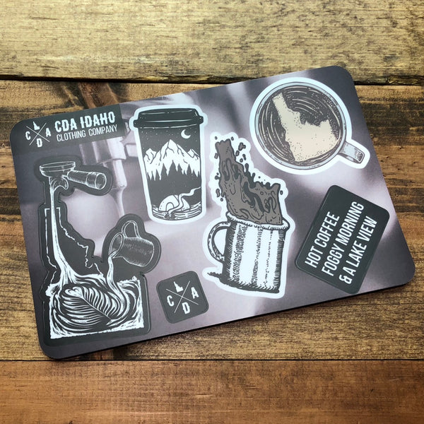 Idaho Coffee Essentials Sticker Sheet