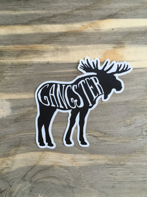 Gangster Moose Sticker