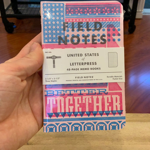 Field Notes United States of Letterpress - Pack B