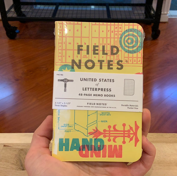 Field Notes United States of Letterpress - Pack C