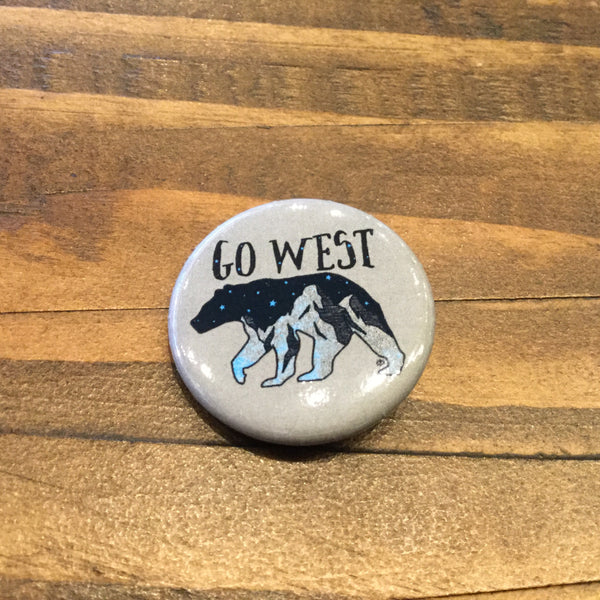 Go West Button