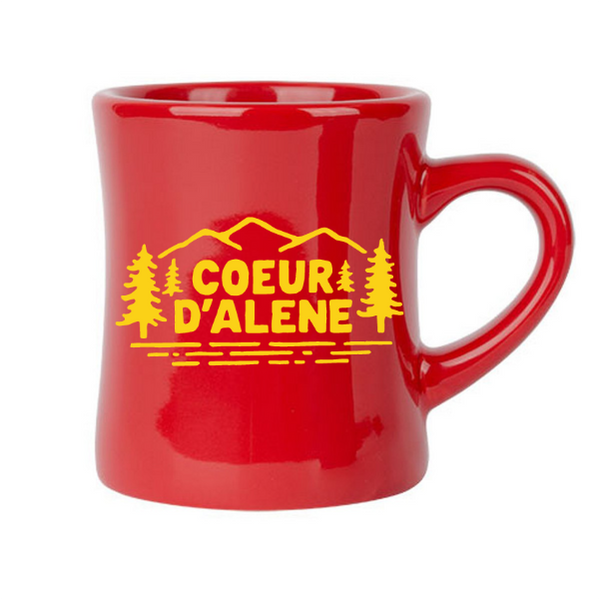 Coeur d'Alene Mountain Lake 10oz Diner Mug