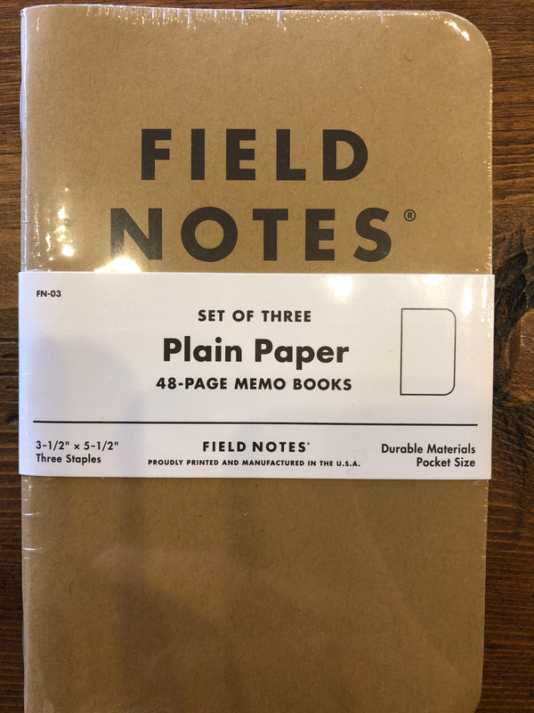 Field Notes Plain Paper