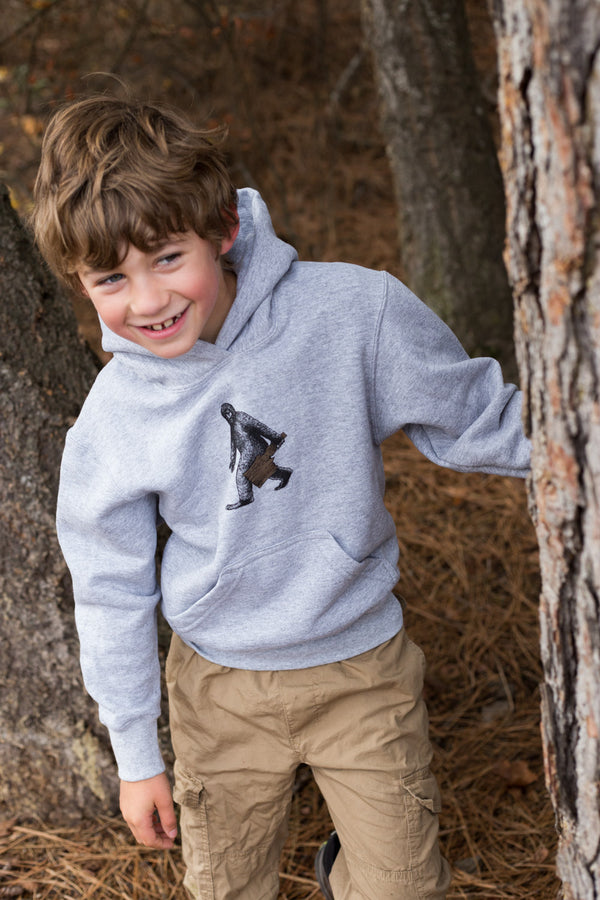 Kids Heather Gray Bigfoot Hoodie