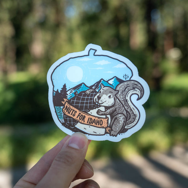 Nuts For Idaho Squirrel Sticker